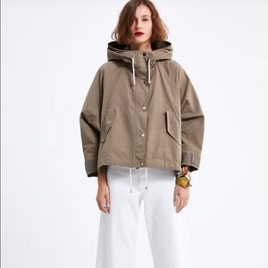 Oversized brown flare parka/jacket